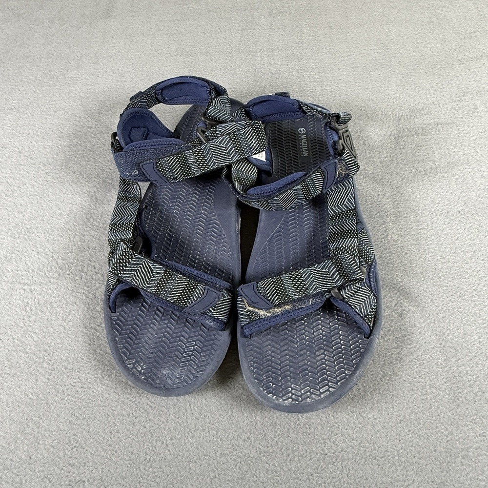 Magellan Mens Sandals Size 13D Blue Straps Beach Light Weight Outdoors Adjust